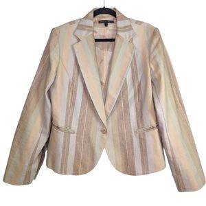 Lafayette Silk And Linen Striped Women's Blazer